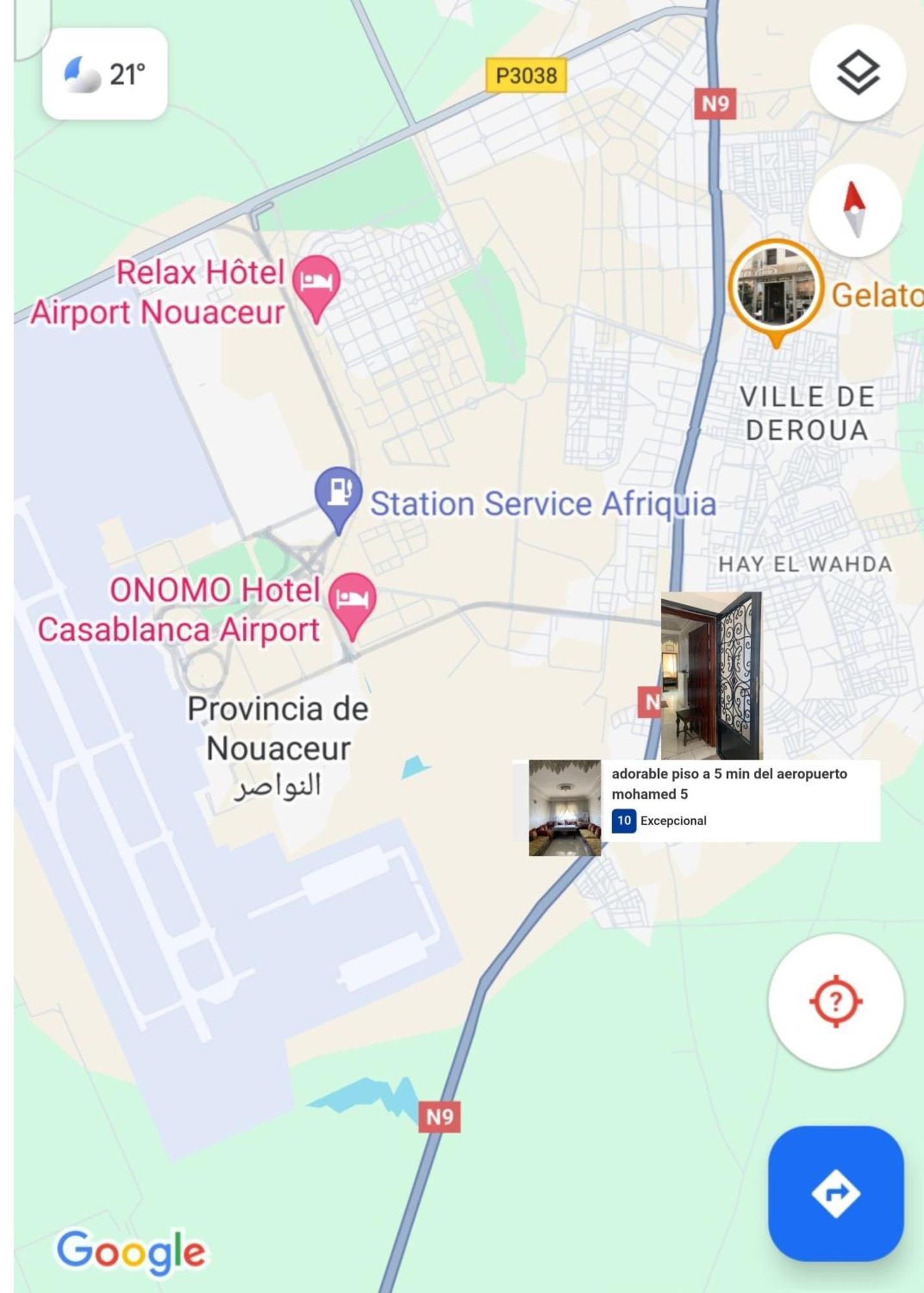 Adorable Apartamento A 8 Min Del Aeropuerto De Casablanca,Wifi Ultra Rapido Y Parking Gratis Derroua Екстериор снимка